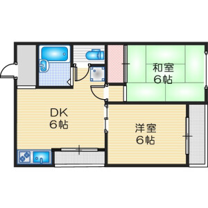 2DK Mansion in Nishishoji - Mino-shi Floorplan