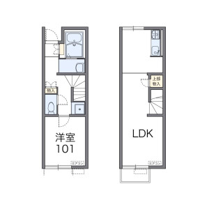 1LDK Apartment in Minamisawa - Higashikurume-shi Floorplan