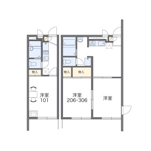 2DK Mansion in Higashisuna - Koto-ku Floorplan