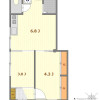 1SDK Apartment to Rent in Kita-ku Floorplan