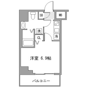 1K Mansion in Kandanishikicho - Chiyoda-ku Floorplan