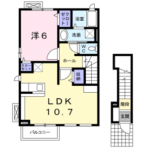 1LDK Apartment in Kitami - Setagaya-ku Floorplan