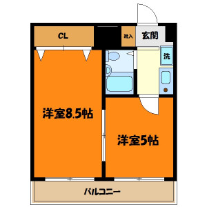 2K Mansion in Shimmarukomachi - Kawasaki-shi Nakahara-ku Floorplan