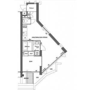 1LDK Mansion in Gohongi - Meguro-ku Floorplan