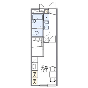 1K Apartment in Mukaizano - Dazaifu-shi Floorplan