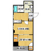 1LDK Apartment to Rent in Osaka-shi Chuo-ku Floorplan