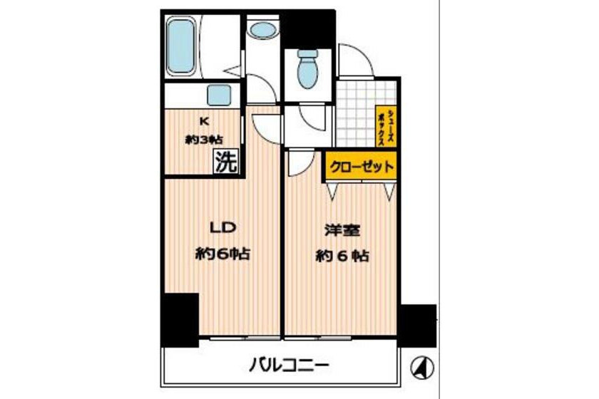 1LDK Apartment to Rent in Toshima-ku Floorplan