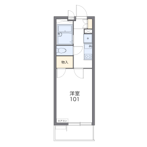 1K Mansion in Makiyama - Kitakyushu-shi Tobata-ku Floorplan