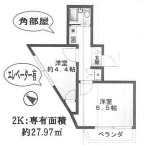 2K {building type} in Tabata - Kita-ku Floorplan