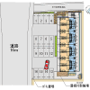 沖繩市出租中的1K公寓大廈 停車場