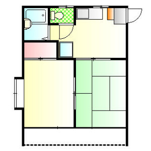 2DK Apartment in Kanamori - Machida-shi Floorplan